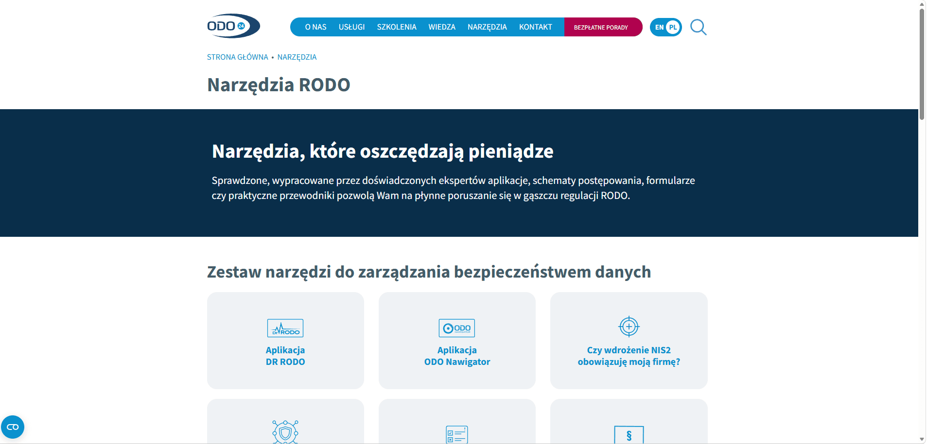 Redesigned homepage
